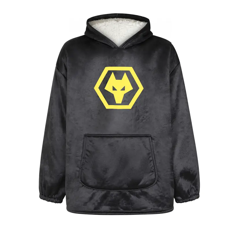 Wolverhampton Wanderers Store | Shop Official Jumbo Sherpa Fleece Hoodie – Kids Wolves Gear
